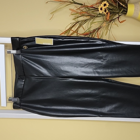 Michael Kors Faux Black Leather Pants - Picture 11 of 11